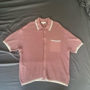 Men's Mauve Short Sleeve Shirt
